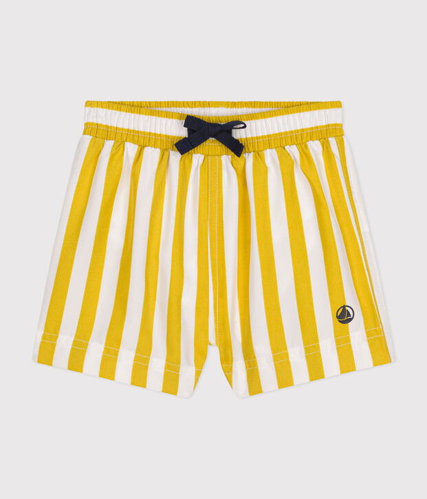 Short de bain b&eacute;b&eacute; blanc/jaune