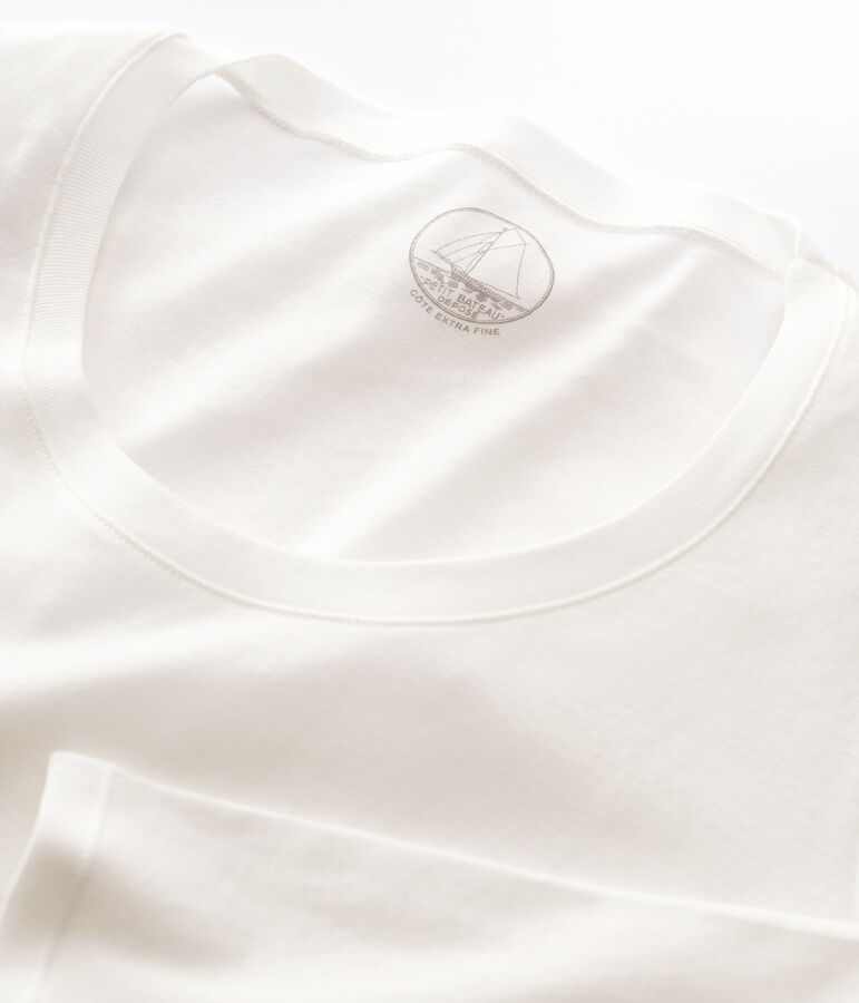 Licht geribd Dames T-shirt wit MARSHMALLOW