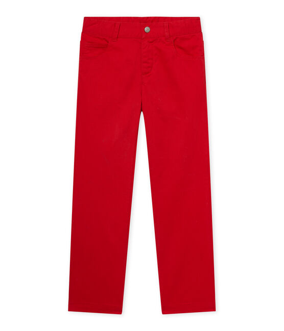 Pantalon garçon en gabardine rouge FROUFROU