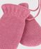 Moufles b&eacute;b&eacute; en tricot unies doubl&eacute;es polaire rose