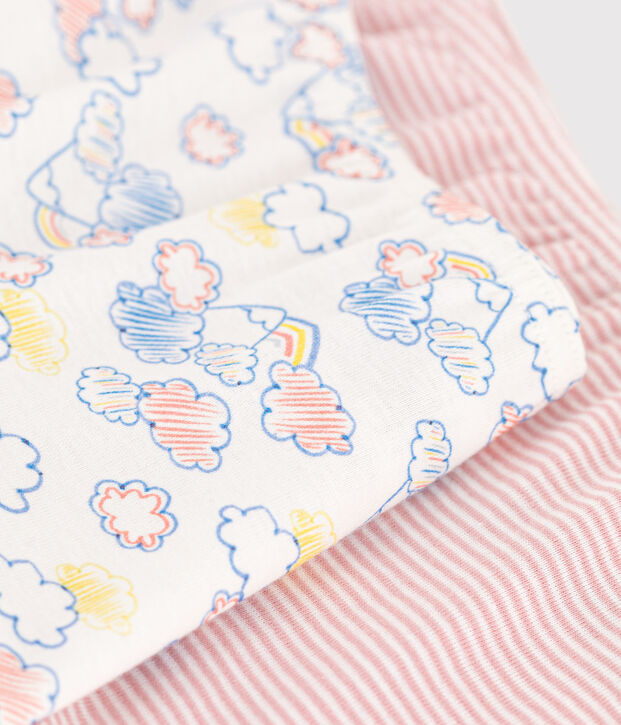 Set met twee katoenen hipsters met regenboogmotiefje voor kinderen multicouleur