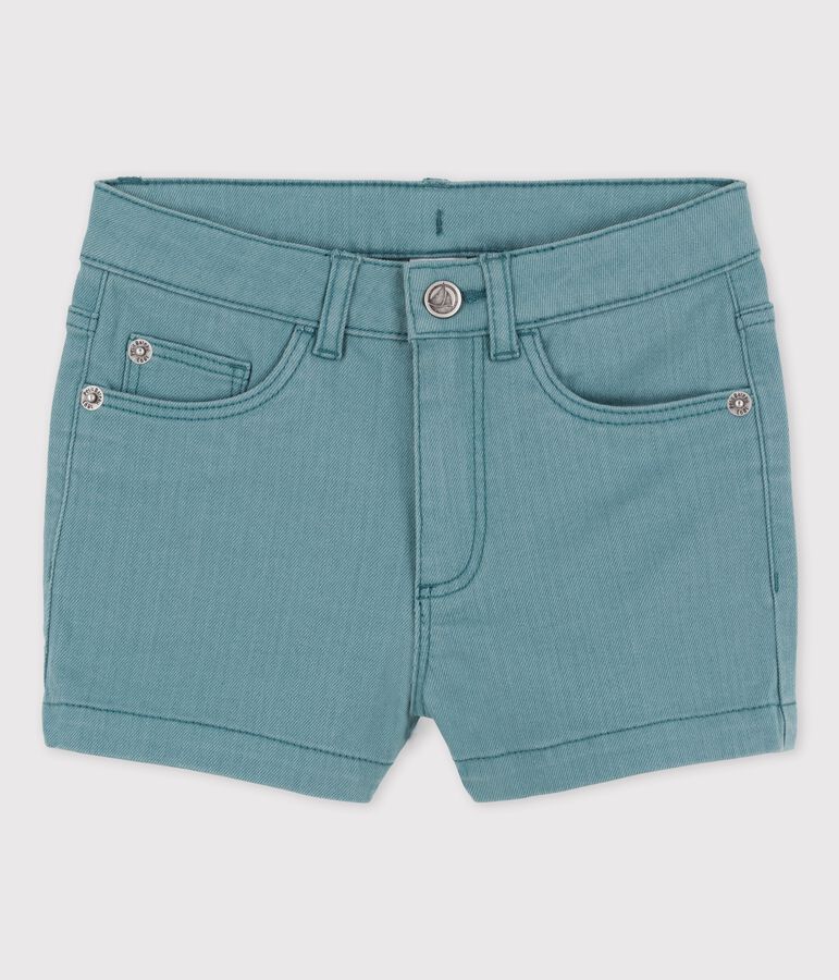 Short en denim enfant fille vert BRUT