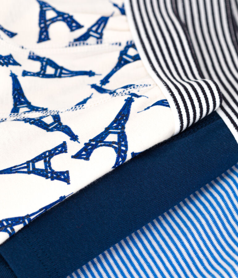 Set met drie katoenen boxershorts met motief van Parijs voor kinderen multicouleur