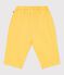 Pantalon b&eacute;b&eacute; en coton/lin, uni jaune