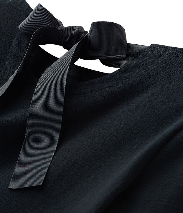 Robe femme &agrave; manches longues noir
