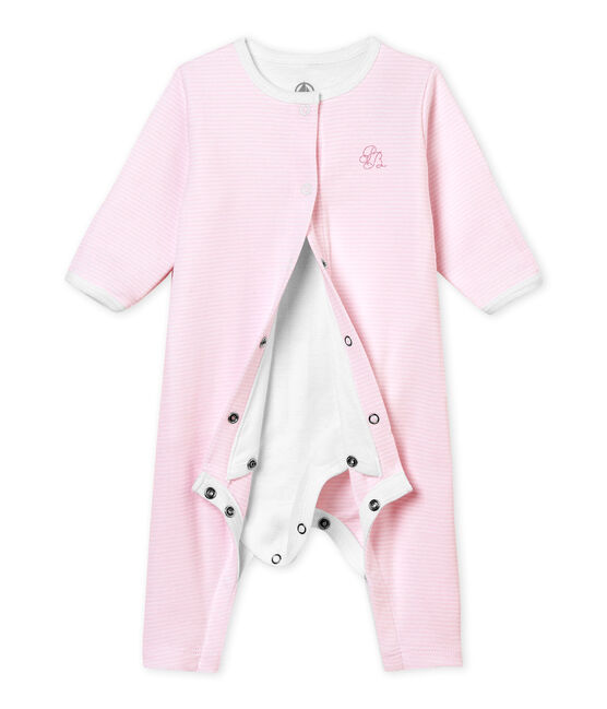 Bodyjama Bébé mixte rose VIENNE/blanc ECUME