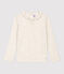 Katoenen meisjes t-shirt met lange mouwen beige MONTELIMAR CHINE