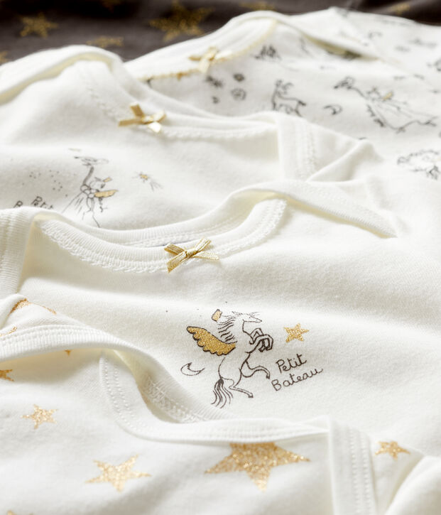 Lot de 5 bodies manches longues b&eacute;b&eacute; fille multicouleur