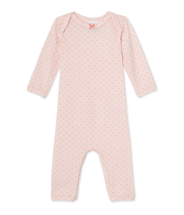Kort pakje in wol/katoen voor babymeisjes roze/roze