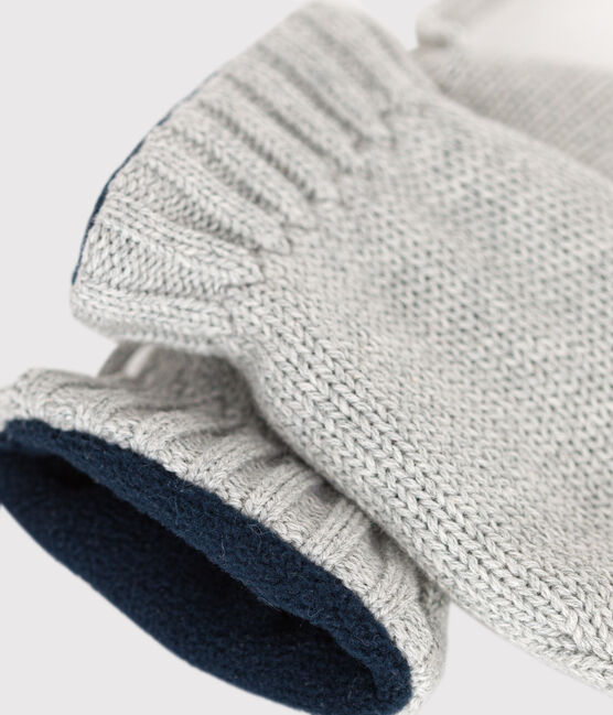 Gebreide wanten met fleecevoering voor baby's grijs CHATON CHINE