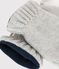 Gebreide wanten met fleecevoering voor baby's grijs CHATON CHINE