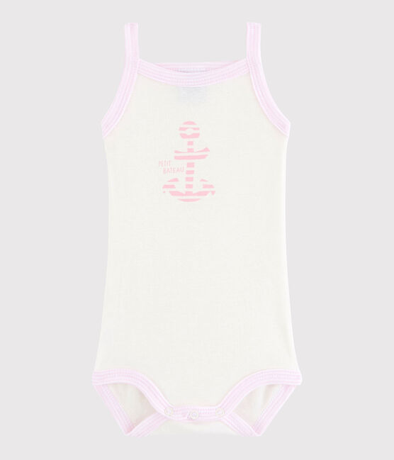 Body à bretelles bébé fille blanc MARSHMALLOW
