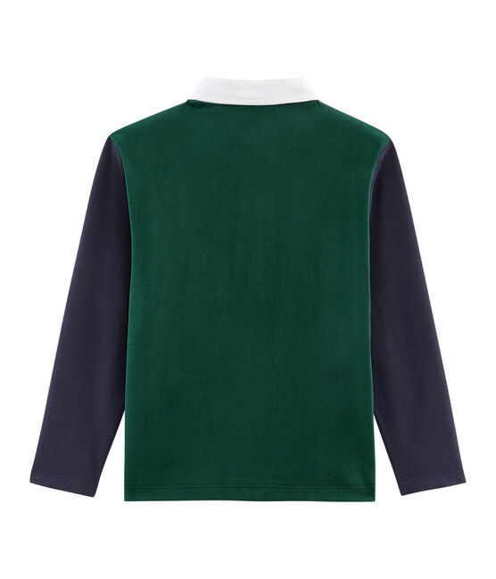 Rugbypolo jongens groen SOUSBOIS/blauw SMOKING