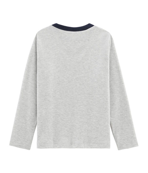 T-shirt met opdruk en lange mouwen jongens BELUGA CHINE