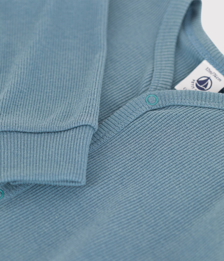 Dors-bien sans pieds b&eacute;b&eacute; en coton lyocel bleu