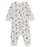 Combinaison longue imprimée bébé garçon gris BELUGA/blanc MULTICO