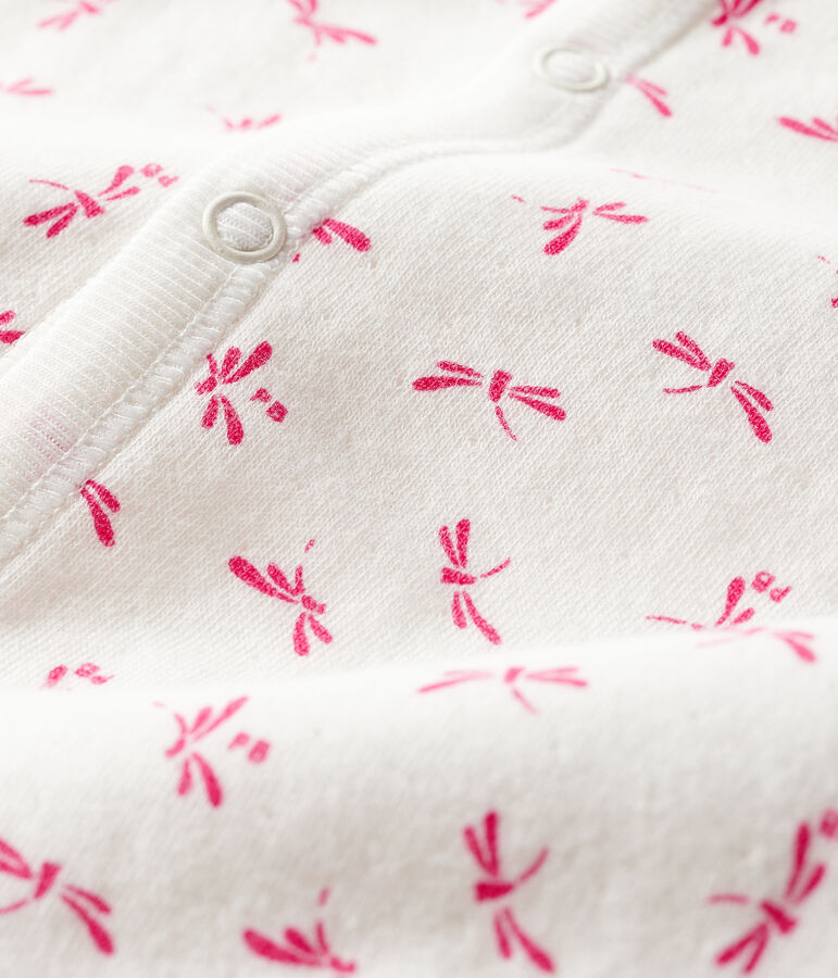 Combisac b&eacute;b&eacute; en c&ocirc;te blanc/rose