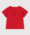 T-shirt bébé en coton à manches courtes uni rouge AURORA