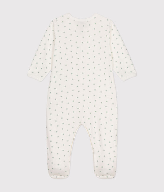 Pyjama bébé petit étoile en coton blanc MARSHMALLOW/ HERBIER