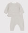 Tweedelig setje van tricot uit wol en katoen beige MONTELIMAR CHINE
