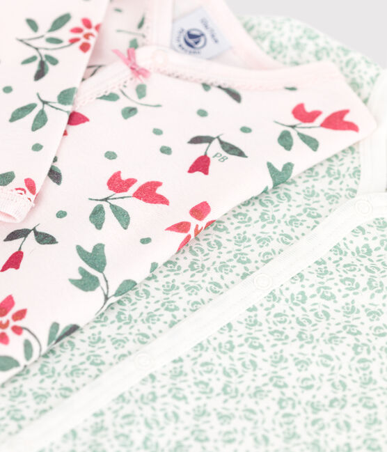 Lot de 2 pyjamas bébé en coton fleuris variante 1