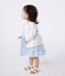Cardigan bébé en coton point fantaisie blanc MARSHMALLOW