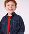 Effen kinderhemd van spijkerstof blauw