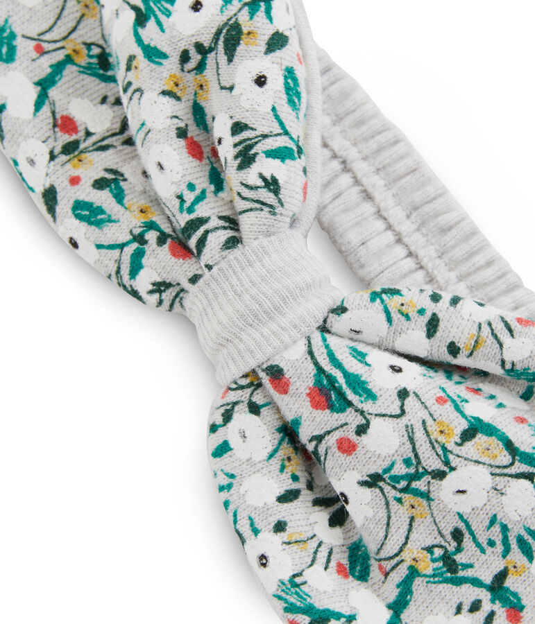 Haarband voor baby meisje grijs BELUGA/wit MULTICO