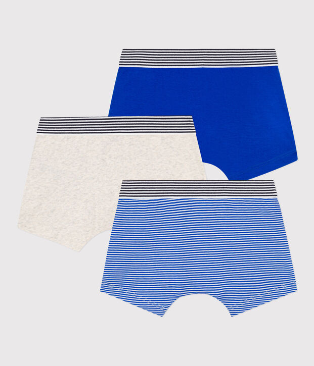 Lot de 3 boxers Petit Bateau en coton petit gar&ccedil;on multicouleur