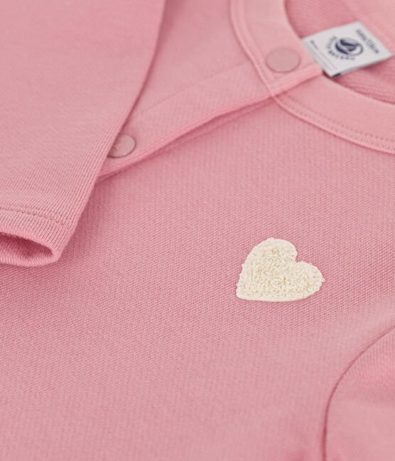 Effen fleece vestje voor kinderen roze CHARME