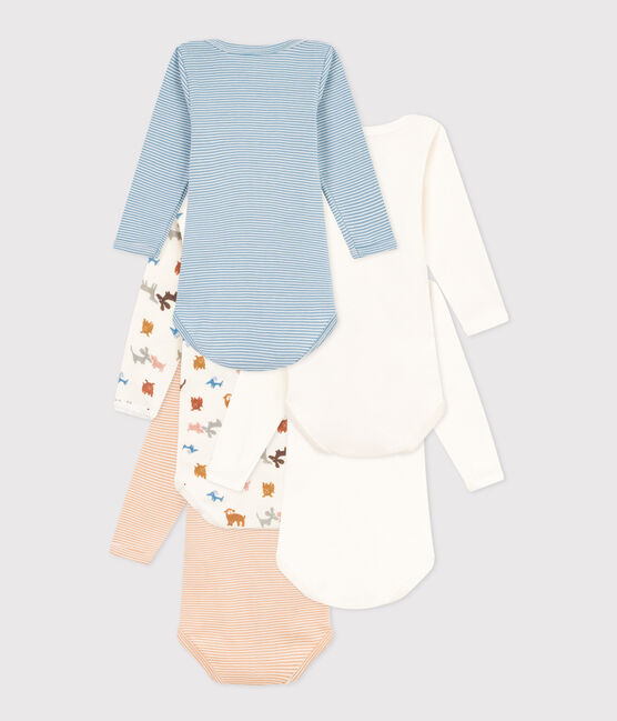 Set van 5 katoenen body's met lange mouwen en hondenprint voor baby's variante 1
