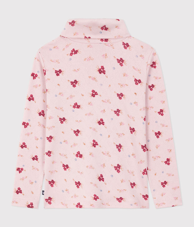 Katoenen coltruitje voor kinderen met print roze/multicouleur