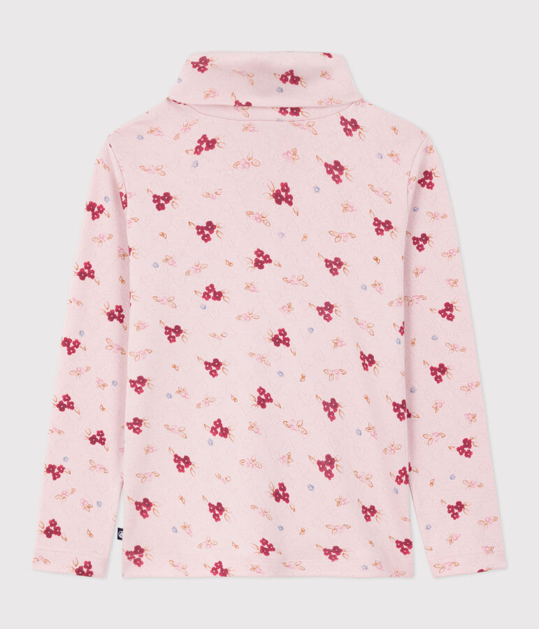 Katoenen coltruitje voor kinderen met print roze/multicouleur