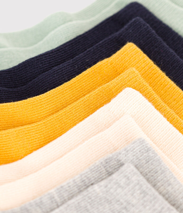 5 paires de chaussettes en coton unies b&eacute;b&eacute; multicouleur