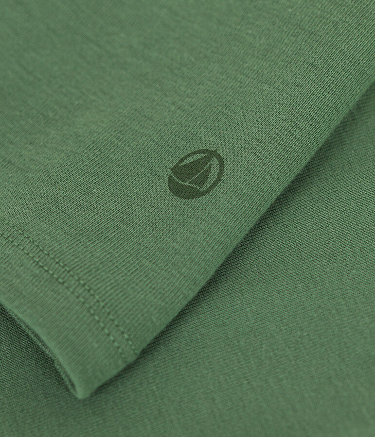 Tee-shirt l'Iconique Col roul&eacute; en coton femme vert PALMERAIE