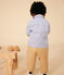 Gestreept overhemd van poplin voor baby's GAULOISE/ MARSHMALLOW