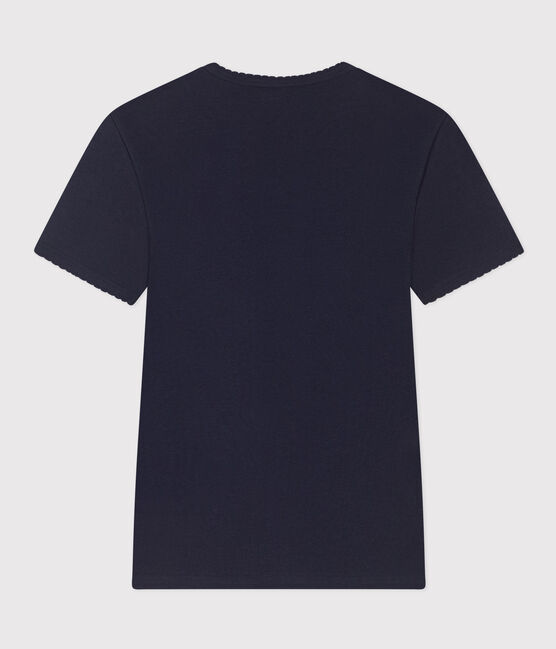 Tee-shirt L'ICONIQUE cocotte en coton bio Femme bleu SMOKING