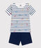 Pyjama short enfant en coton imprimé Paris bleu MEDIEVAL/blanc MULTICO