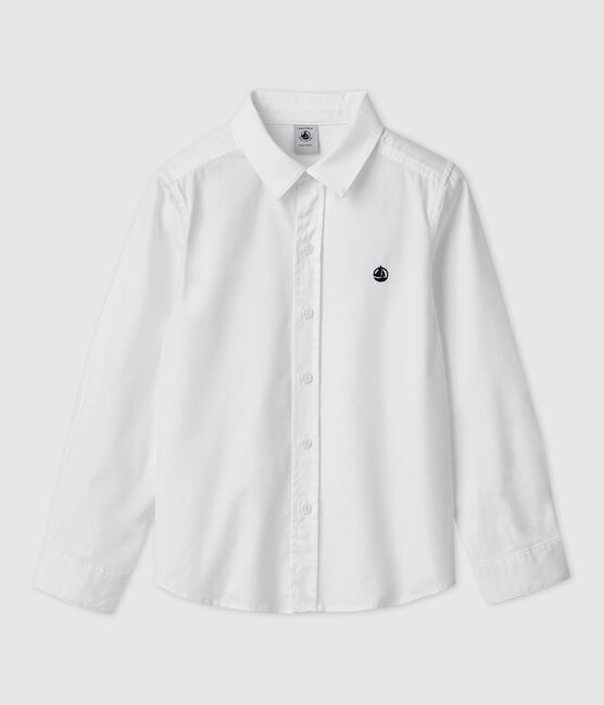 Chemise en coton oxford enfant garçon blanc ECUME