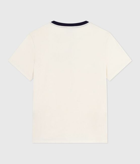 Katoenen dames-T-shirt met korte mouwen - Le Droit blauw MILK/ SOIR
