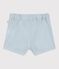 Gestreepte katoenen short voor baby's wit/blauw