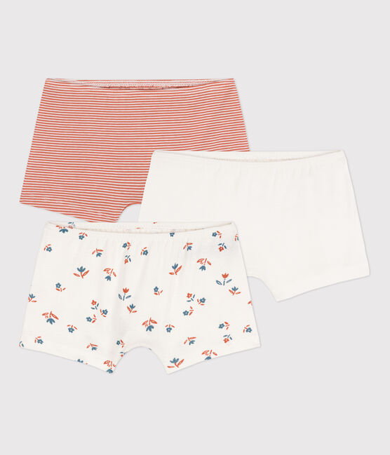 Lot de 3 shorties fleur petite fille en coton variante 1