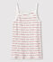 Chemise à bretelles en coton Femme blanc MARSHMALLOW/rouge TERKUIT