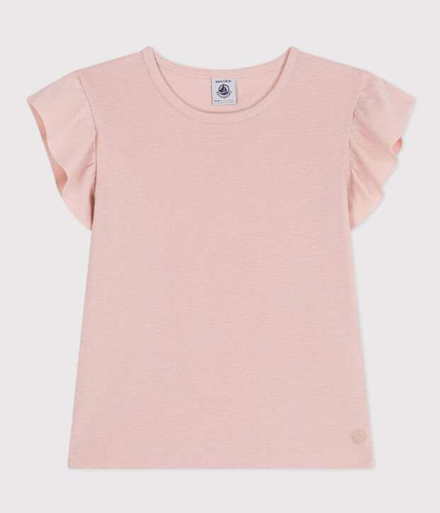 T-shirt in katoen voor meisjes roze