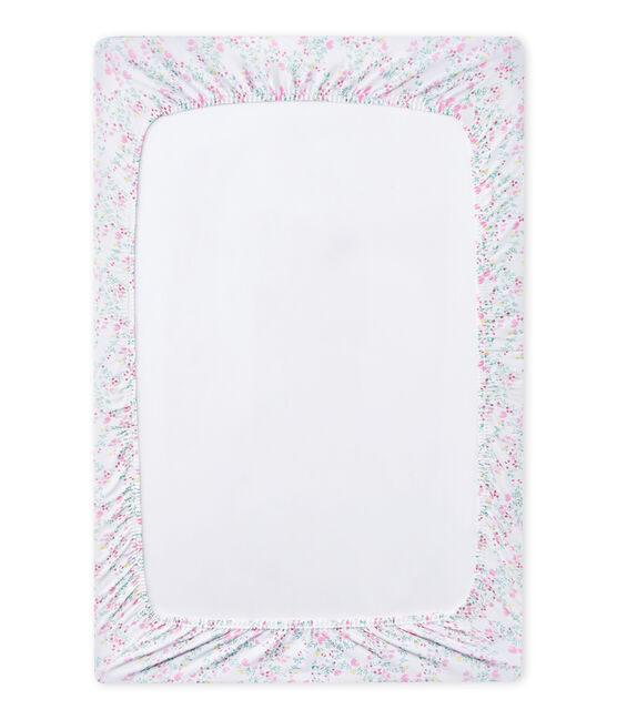 Hoeslaken voor babymeisjes (120 x 60 cm) wit ECUME/wit MULTICO