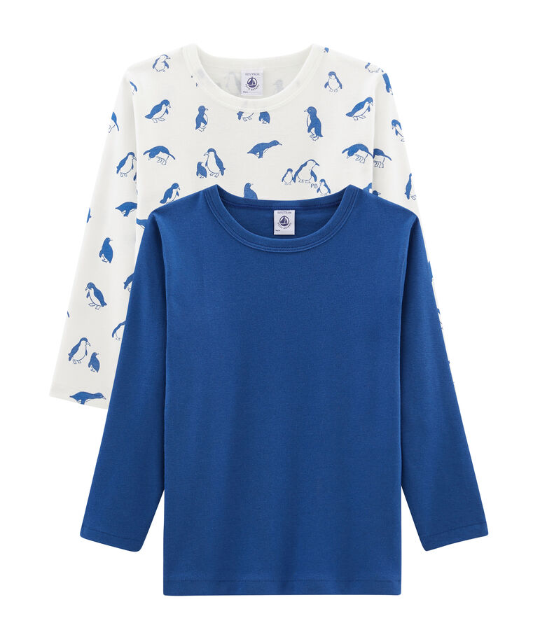 Set van 2 T-shirts met lange mouwen jongens multicouleur