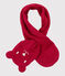 Dubbelzijdige babysjaal van microfleece rood TERKUIT