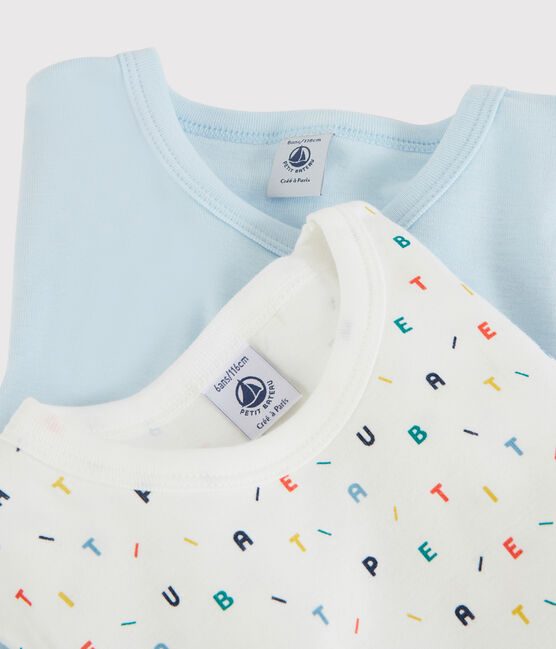 Set van 2 jongens t-shirts met lange mouwen van biologisch katoen variante 1