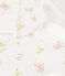 Katoenen babypyjama met bloemenprint wit MARSHMALLOW/wit MULTICO