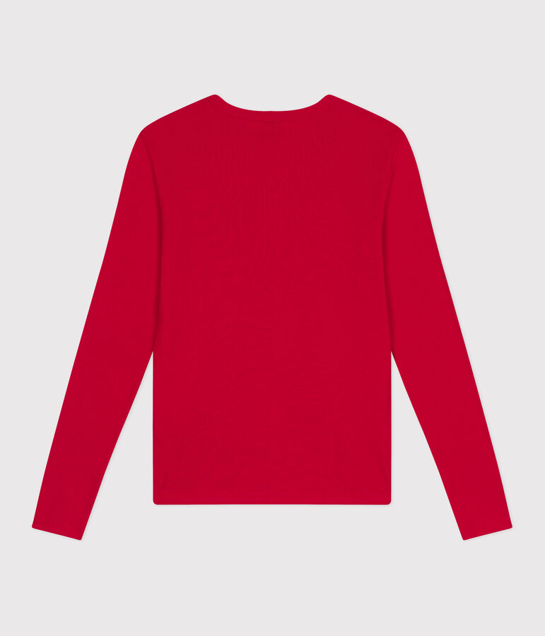 Tee-shirt L'ICONIQUE col rond en coton Femme rouge CORRIDA